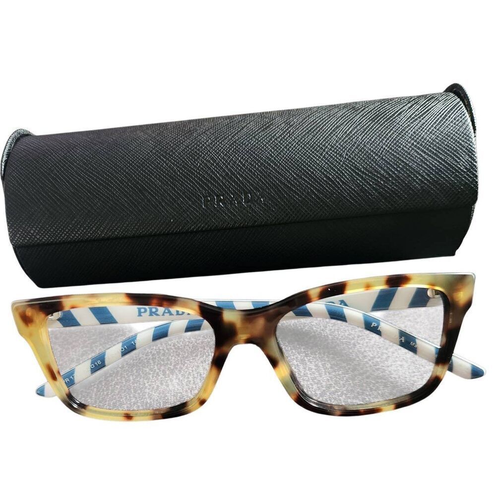 PRADA 17vv Millennials Eyeglasses (VPR 17V 52 □16 7s01 140) Havana 100 Authentic